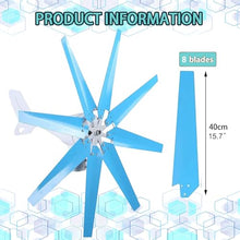 16000W/20000W Solar Wind Power Kit Wind Turbine Kit 12V 24V 48V Wind Turbine Generator with 8/10 blades - Off Grid power for Boat,Caravan,Motorhome,Lighting,Shed,Hut,Log Cabin(16000W(8 blades),48V)