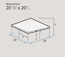 Party Tents Direct 20' x 20' Weekender Frame Canopy with Red White Blue Top