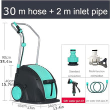 PROHEL Hose Reel Cart, Durable Dust-Proof Resistant Outdoor Garden Storage Rack for Car Patio Cleaning Yard Farm and Patio(30m hose reel set)