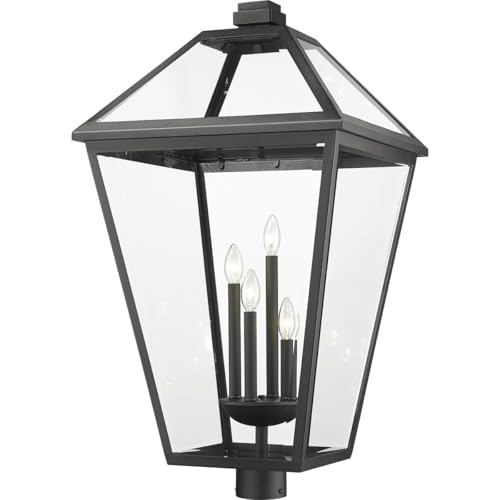 Z-Lite 579PHXLXR-BK Talbot Outdoor Post, 4-Light 240 Total Watts, Black
