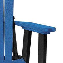 American Furniture Classics OS Home and Office Model 516BBK Fan Back Balcony Glider in Blue with a Black Base