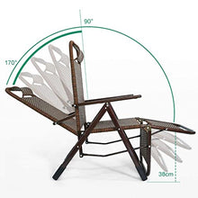 FENOKD Rocking Chair Rocking Chair Folding Chair Lounger PE Rattan Steel Frame Beach Deck Chair Garden Chair Interesting