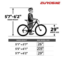 EUROBKE Mens Mountain Bike 29 inch X9 Silvery 3-Spoke