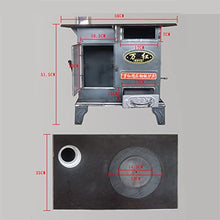 Multifunctional Wood Burning Fireplace, Large Deck Or Patio Firepit, Indoor/outdoor Smokeless Cast Steel Stove For Cooking, Rural Heater,A-56×35CM