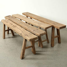 Artissance 20" H Vintage Noodle Bench 5-5.5ft Long Weathered Natural (Size and Finish Vary)