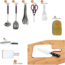 SDVantage 7Pcs BBQ Grill Accessories Tools Set,Stainless Steel Grilling Tools with Carry Bag,Grill Set Heavy Duty BBQ Accessories for Camping/Backyard Barbecue Outdoor Barbecue Tools,Easy to Carry