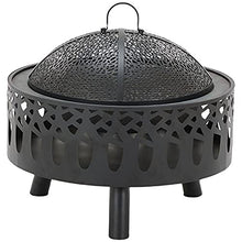 High-end Outdoor Fire Pit w/Spark Screen, Large Bonfire Wood Burning Firepit Bowl, Farmhouse Decorations Fireplace Heating Basin, for Outdoor Backyard Terrace Patio