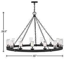 Hinkley Sawyer Extra Large Single Tier Pendant Light Black