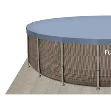 Funsicle Oasis Designer Above Ground Metal Frame Swimming Pool Set – with FB1800S AutoSkimmer Pump, Ladder, Cover, Cloth & Deluxe Maint. Kit, 22' x 52", Round, Double Rattan