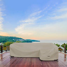 Covers & All Couch Cover, 12 Oz Polyester, Waterproof L Shape Sofa Cover, Tear & UV Proof Furniture Protector Cover with Handles & Air Pockets (Right Side Sofa, 90" x 120" x 33" x 35", Beige)