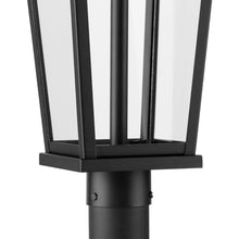 Progress Lighting Richmond Hill Collection One-Light Textured Black Clear Glass Modern Farmhouse Outdoor Post Light (P540106-031)