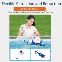 Robotic Pool Cleaners,Obotic Swimming Pool Cleaner for Above Ground Pools up to 33 Feet, Automatic Pool Vacuum Max 90 Mins Working Time, Self-Parking