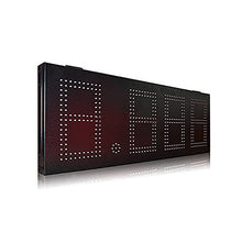 Race Timing Clock High Brightness Outdoor Waterproof Iron Box PCB Oil Price Board 8.888 Format Digital Gas Station Logo for Running Events Marathon Climbing (12 Inch White Clock)