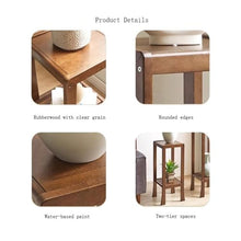WOAITIANTIAN Vase Stand Low Leg Bonsai Rack, Home Decoration Wood Plant Stand Walnut Colour(Large)