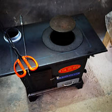 Multifunctional Wood Burning Fireplace, Large Deck Or Patio Firepit, Indoor/outdoor Smokeless Cast Steel Stove For Cooking, Rural Heater,A-56×35CM