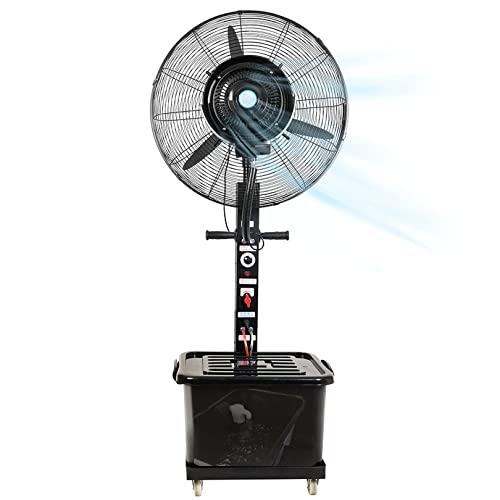 OREKPOT Oscillating Misting Fan with 3 Speeds for Outdoor Cooling - Ideal for Patio, Garage, and Commercial Spaces