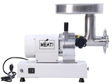 MEAT! Your Maker .5 HP Dual Meat Grinder with 3 Stuffing Tubes and Stainless Steel Plates White/Black
