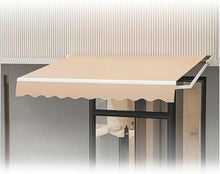 WZUOPG Manual Retractable Awning Door Window Awning Shelter Outdoor Canopy Home Deck Canopy with Manual Crank Handle（Frame Included ）