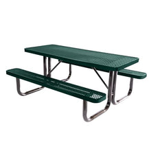 COATEDOUTDOORFURNITURE 6Ft Rect Picnic Table, Textured Dark Green