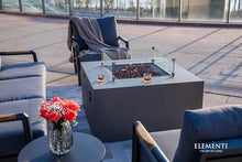 Rocky Concrete Fire Pit 43" x 43" Outdoor Patio Firepit Includes Lava Rocks Modern Fire Pits & Outdoor Fireplaces for Garden, Deck, Indoor & Outdoor Heating
