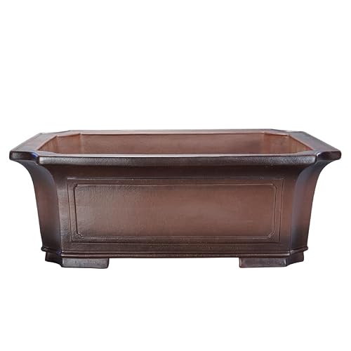 ULTRAWAVE Flower Pots Purple Clay Large Purple Clay Antique Handmade 71cm Rectangular Pot Bonsai Pot Breathable Tree Stump Bonsai Pot Decorative Planter