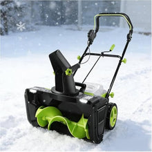 ZHLINGQ Electric Snow Blower Cordless, 3500 W Snow Blower Electric Pro, Cordless Snow Blower 40V, 50cm/20in Working Width, 7.6m/25ft Maximum Throw, Dual LED Headlights for Driveway 2Batteries