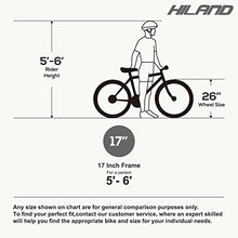 HH HILAND Hiland Mountain Bike, 3/6/Multi-Spokes, Shimano 21 Speeds Drivetrain, Aluminum Frame 26 Inch Wheels, Disc-Brake Bike for Men Women Men's MTB Bicycle 6 Black