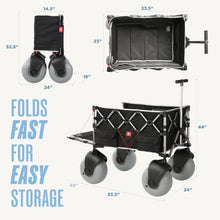 Dynacraft XL Wagon Beach Bundle, Collapsible Wagon With XL Wheels, Foldable Wagon for Camping, Rolling Cart for Beach, Wagons Carts Foldable with 200lb Weight Capacity, Folding Wagon Carts with Wheels
