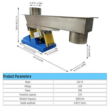 Banfluxion 110V 20W GZV-3F Electromagnetic Vibrating Feeder Closed Material Shaking Feeding Machine with Controller 3000r/min 0.06" Double Amplitude