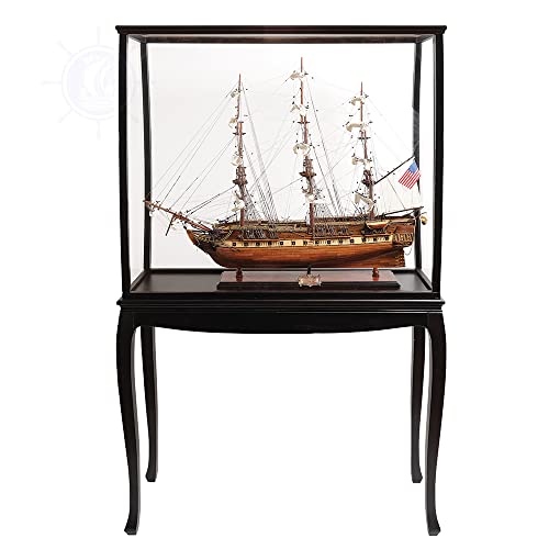 Old Modern Handicrafts USS Constitution Model with Display Case Multi Color