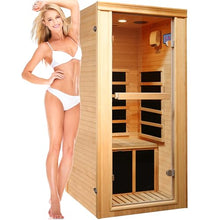 RIGO Infrared Sauna Room Indoor Canadian Hemlock Wood