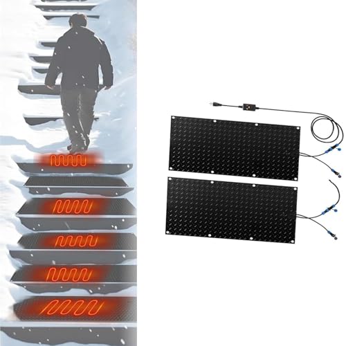 ZGHQHCDRH Outdoor Snow Melting Mats - No-Slip Driveway Entrance Mats with Power Cord for Winter Snow Removal (5 Pcs 15.7x63in)(40x120cmx2Pcs)