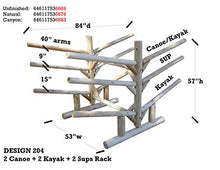 Log Kayak Rack 2 Canoe 2 Kayak 2 SUPS Rack Canyon Brown