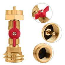 Whoasyst 20lb to 1lb Cylinder Converter Refill Adapter with Switches for Barbecue Grills Outdoor Cooking Camping Accessory Quick Connecting Cylinder Gate