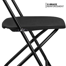 MoNiBloom Folding Table Chair Set, 8Ft Folding Heavy Duty Utility Table and 10 Pack 650 lb. Capacity Premium Plastic Folding Chairs for Wedding Party Outdoor
