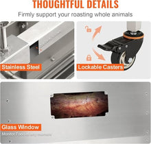 Wrobelax Rotisserie BBQ Grill for Pig Lamb Chicken - 50W 132 LBS Spit Roaster Perfect for Outdoor Cooking and BBQ Parties