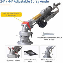 360° Rotating Impulse Impact Sprinkler, 50mm Impact Sprinkler with 5 Replacement Nozzle & Welding Francs, Efficient Irrigation & Rotate Uniformly, for Industrial Agricultural Irrigation
