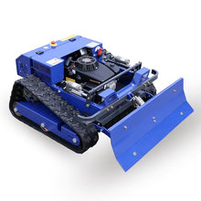 RC Lawn Mower with Plow Attachment – 7HP Petrol, 650m Remote, 48cm Deck, 2-13cm Height, 39° Slope, Self-Developed Circuit – for Garden, Farm, Snow Clearing – All-Season Tracked Tool