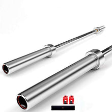 ZHLL 6-Foot /33LB Colored Olympic Bar for Weightlifting and Squatting Six-Foot Eight-Axis Silver