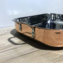Rose gold copper pallet chef stainless steel baking plate decorative rrnaments pot BBQ tray