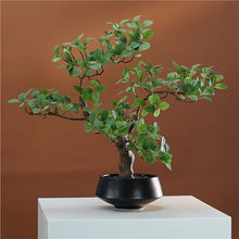 YXIANG56Q Fake Plants Chinese Style Green Bonsai Artificial Tree Office Desk Shelf Decoration Bonsai Tree
