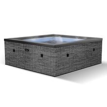 Wave Garda Eco-Foam Hot Tub | Square Energy-Efficient Outdoor Spa with 70 Bubble Jets, Built-in Heater, WiFi App Control and Insulated Cover | Flint Gray | 4 Person | Standard