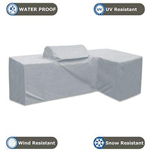 Outdoor Kitchen Cover 18 Oz Waterproof - Left - Customize Your Kitchen Cover with Any Dimensions - 100% UV & Weather Resistant Outdoor Kitchen Island Cover (Grey)