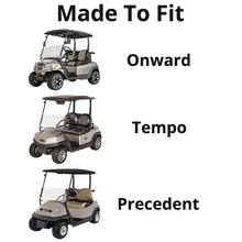 DOORWORKS GOLF CART ENCLOSURES 3-Sided Over-The-Top Cover for Club Car Onward/Precedent/Tempo Jet Black