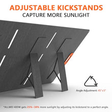 400W Foldable Portable Solar Panel for ALLWEI 1200W 2400W Power Station Solar Generator, IP67 Waterproof, with Adjustable Kickstand for RVs Camping Home and Blackouts