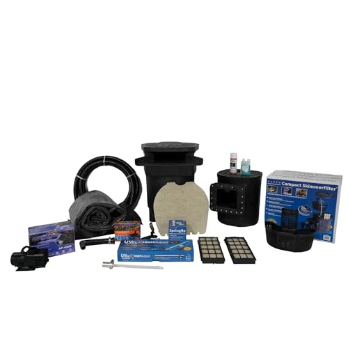 HALF OFF PONDS Savio Signature 4000 Water Garden and Pond Kit with EPDM Rubber Liner and UV Clarifier Black