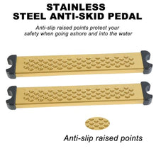 TT-YEL Gold 304 Stainless Steel Pool Ladder with 3 Built-in Pool Steps, Detachable Treads for Underground Pool Ladder, Spa Escalator, Suitable for Water Parks, Hotels
