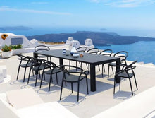 Compamia Vegas 86" Extendable Patio Dining Table in Black, Commercial Grade