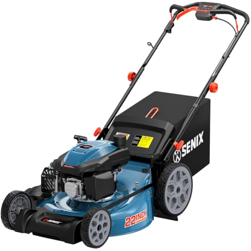 SENIX 201cc 22" 3-in-1 Variable Speed Self Propelled Gas Lawn Mower