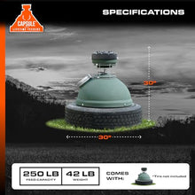 Capsule Game Feeders 250LB Capacity 360-Degree Broadcast Game Feeder Green